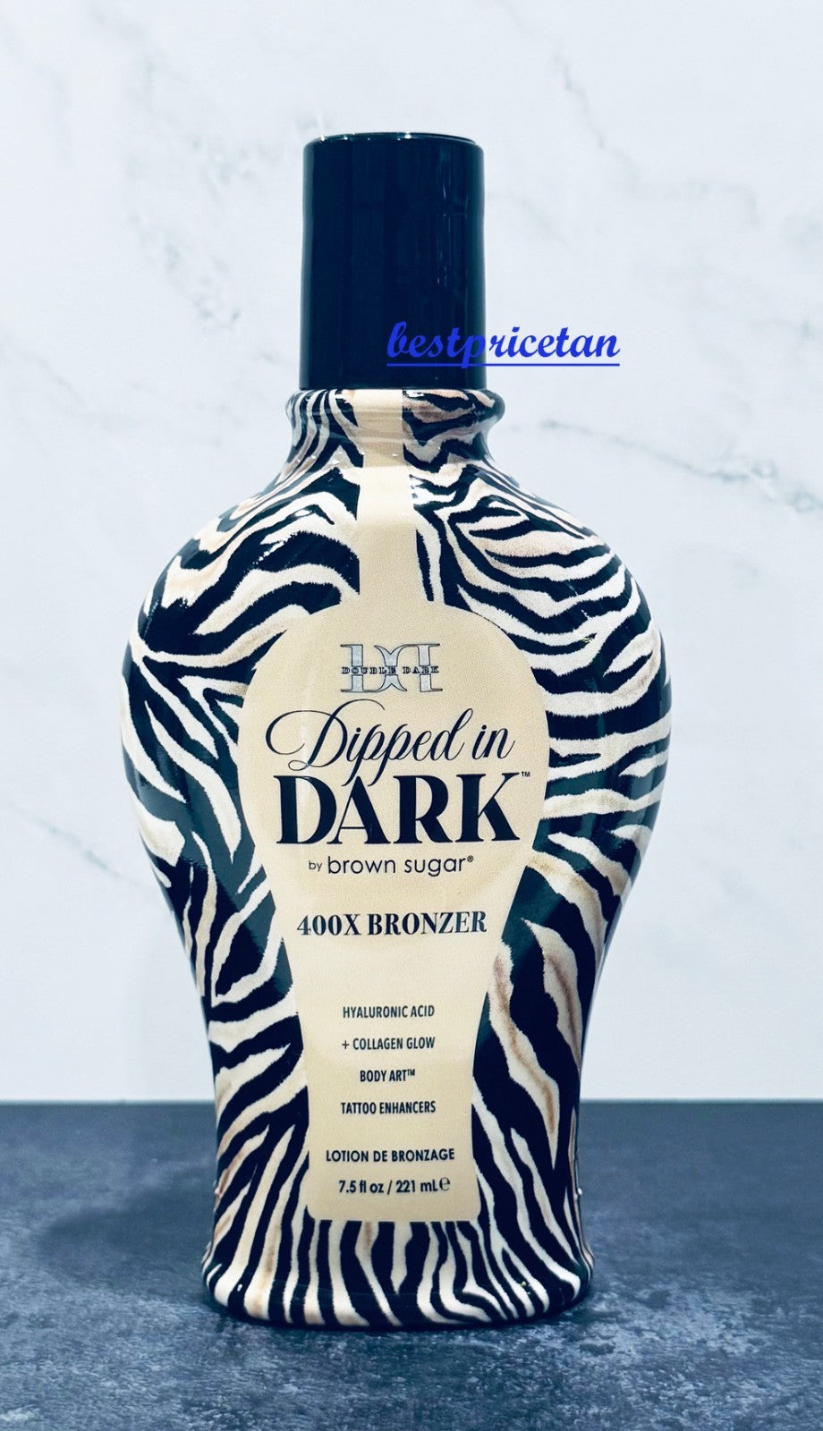 Dark Tanning Lotion with Bronzer for Bed - 7.5 oz | Brown Sugar Double Dark Dip