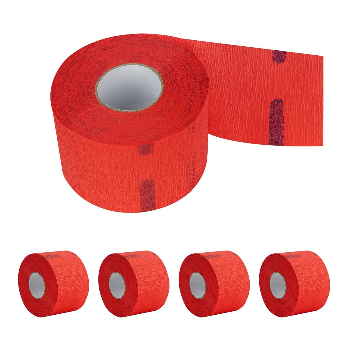 Disposable Paper Neck Strips for Hair Salons and Barbershops - 5 Rolls, 500 Sheets