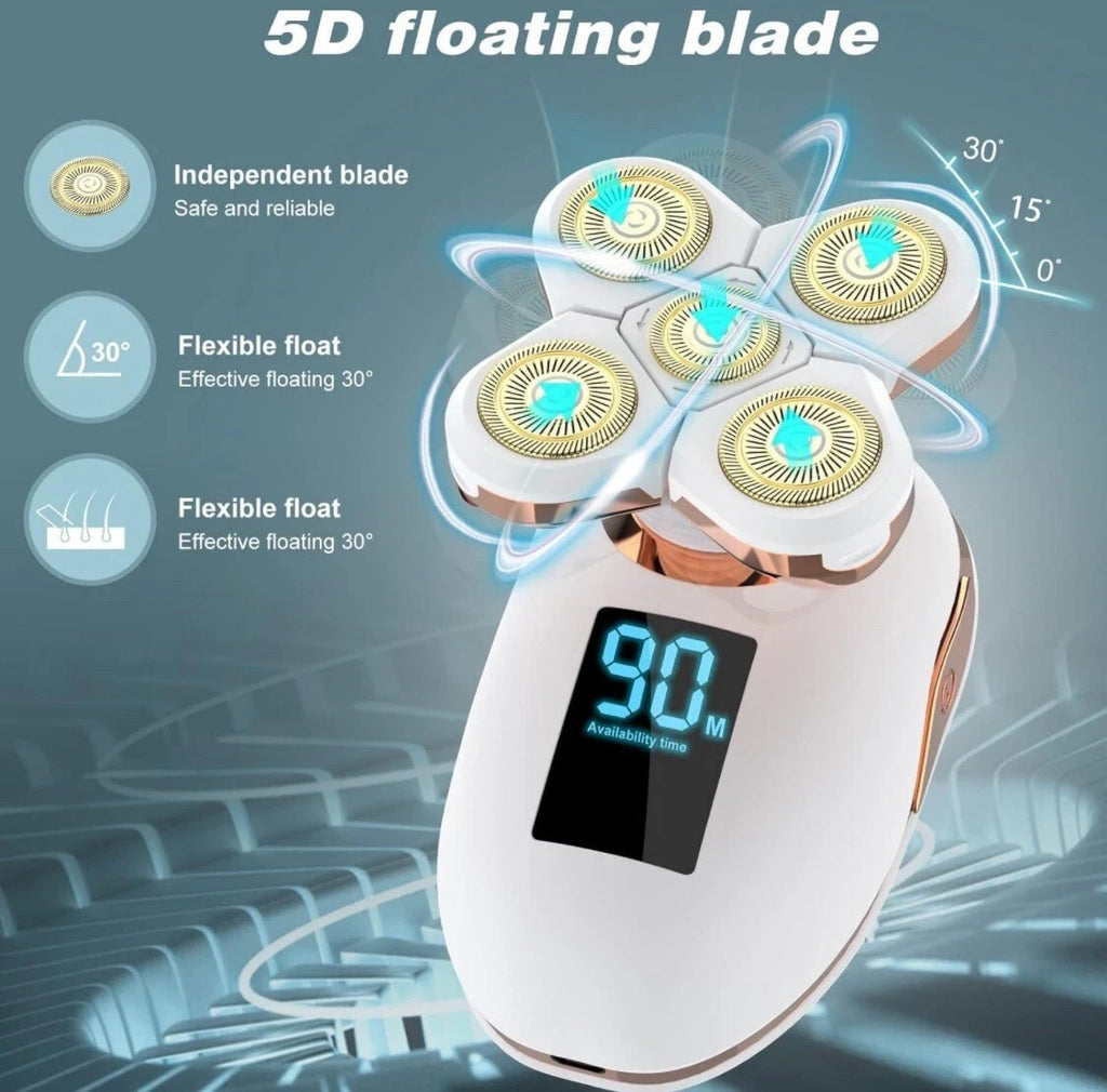 5-in-1 Women's Electric Shaver & Trimmer Kit - Waterproof Rechargeable Facial & Body Grooming