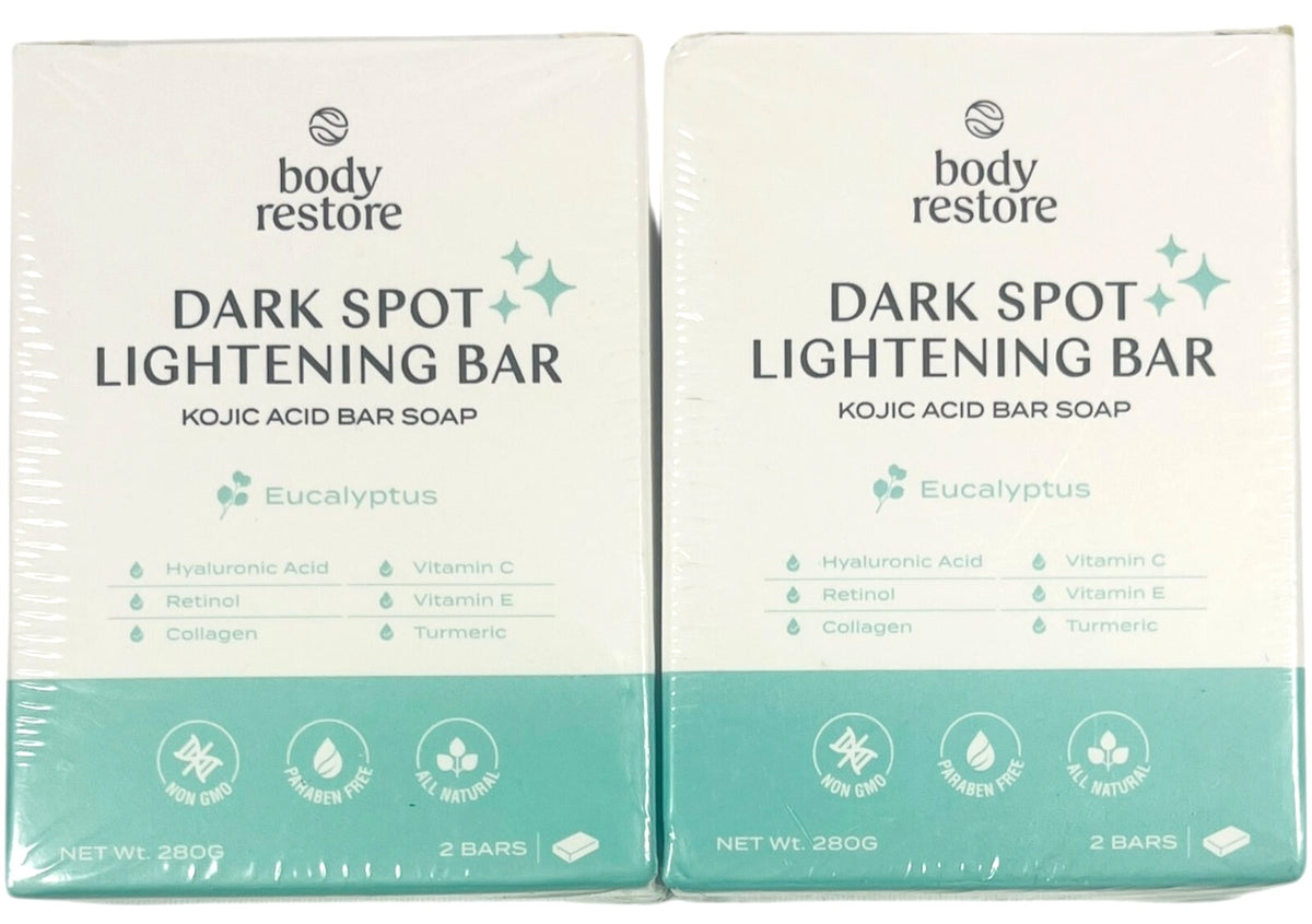Dark Spot Lightening Bar Soap with Kojic Acid & Eucalyptus - 2 Pack