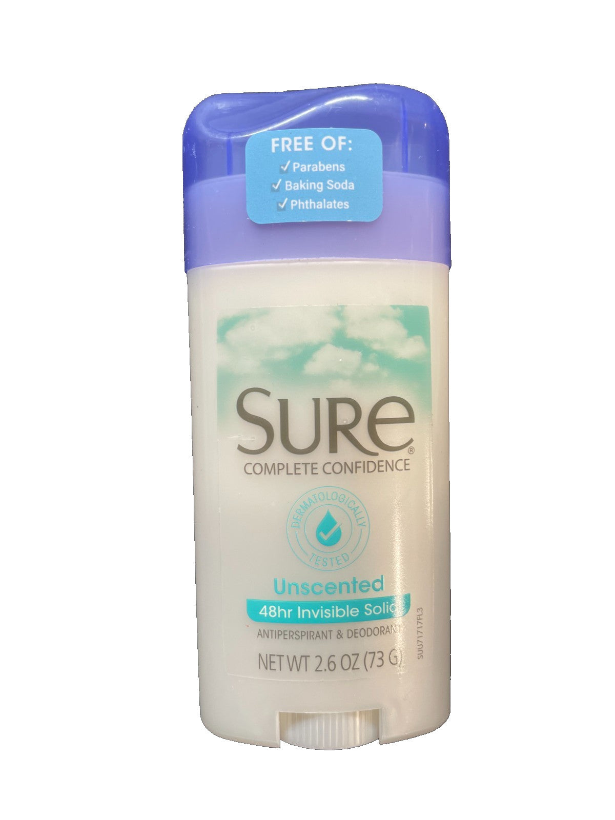 Unscented Antiperspirant Deodorant Stick 2.6oz Pack of 6