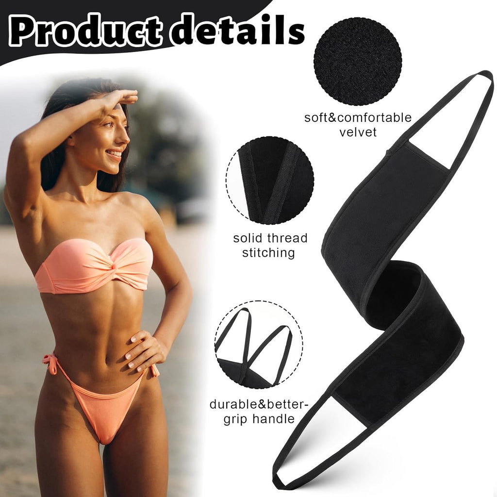 Self Tanning Mitt Set with Back Applicator - Double Sided Sunless Lotion Gloves