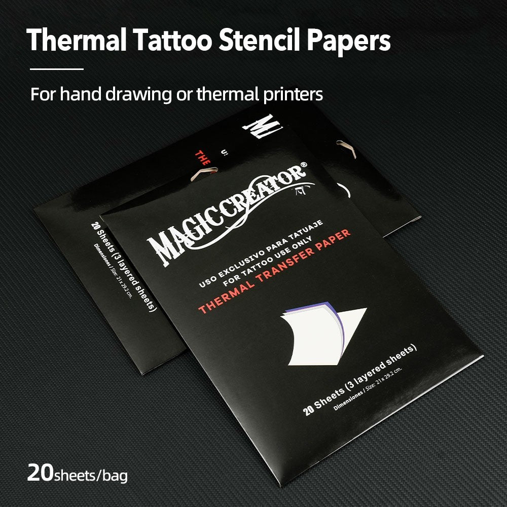 Tattoo Transfer Paper 20 Pcs A4 Stencil Sheets for Tattooing & Freehand