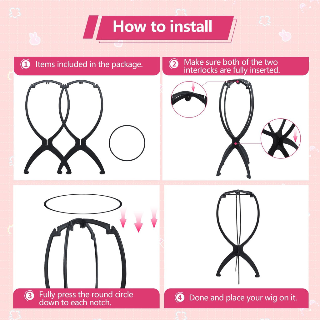 Plastic Wig Stand Mannequin Head Display for Styling and Drying