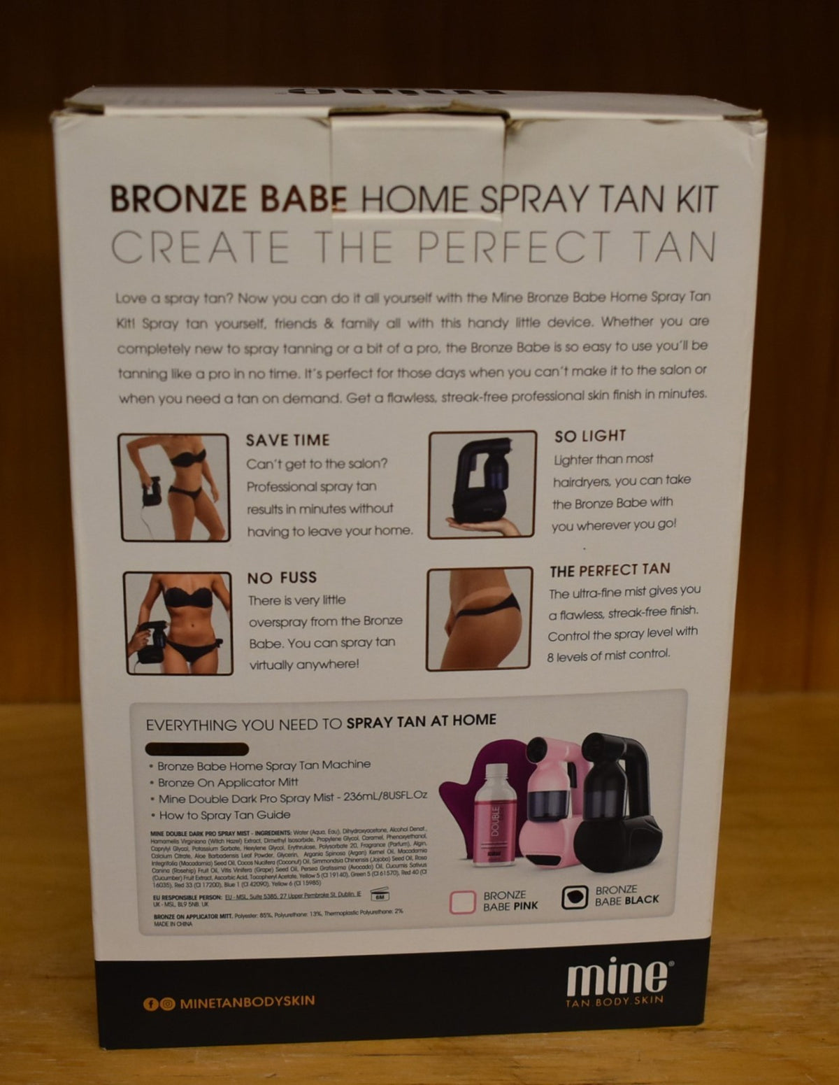 Bronzebabe Spray Tan Kit - Home Self Tanning System, Open Box