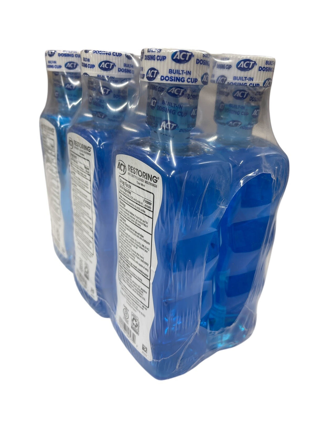 6 Bottles of Fluoride Mouthwash with Cool Mint Flavor - Anticavity & Enamel Repair