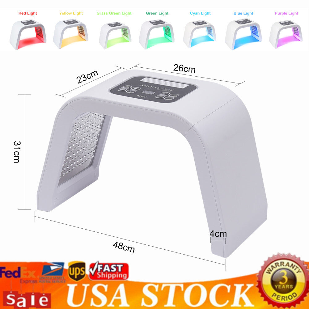 7-Color LED Light Therapy Facial Skin Rejuvenation Machine for Anti-Aging