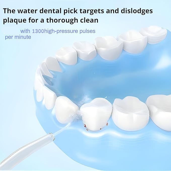 Electric Water Flosser Cordless Oral Irrigator with 4 Tips and USB Rechargeable