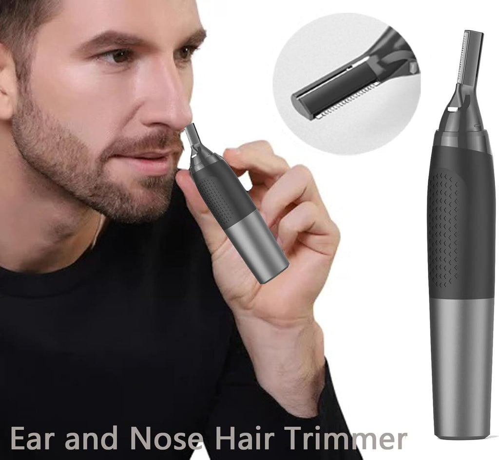 Rechargeable Nose Ear Face & Beard Trimmer for Men - Hair Clipper & Grooming Kit