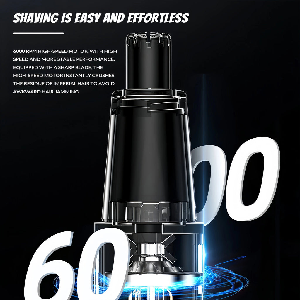 Men Nose Ear Hair Trimmer - Electric Beard Mustache Eyebrow Clipper