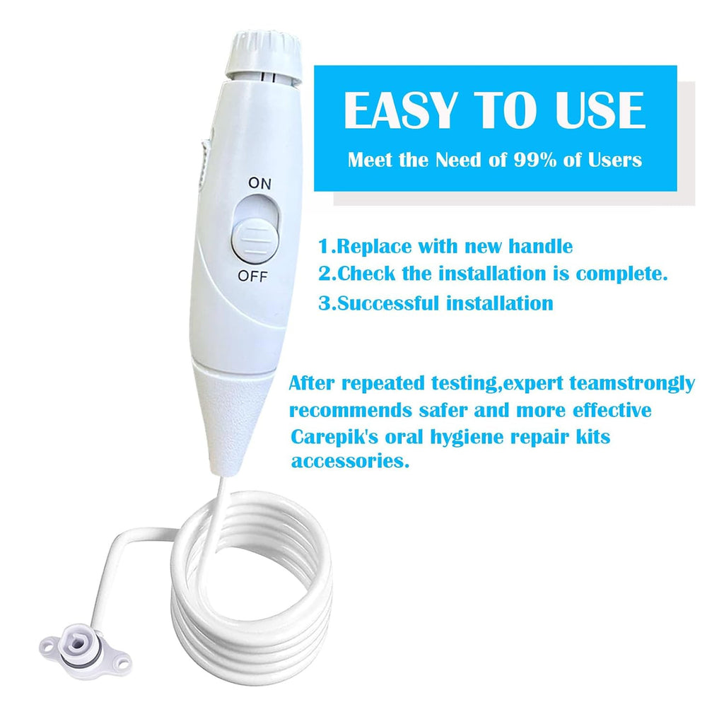 Water Flosser Replacement Hose and Handle Set for Oral Hygiene Devices