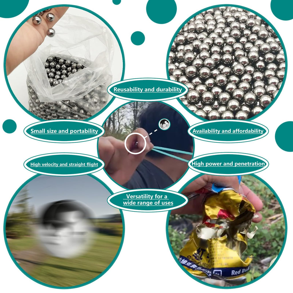 Steel Ball Bearings 1/4 Inch (6.35mm) Precision Steel Balls 1600pcs for Slingshots