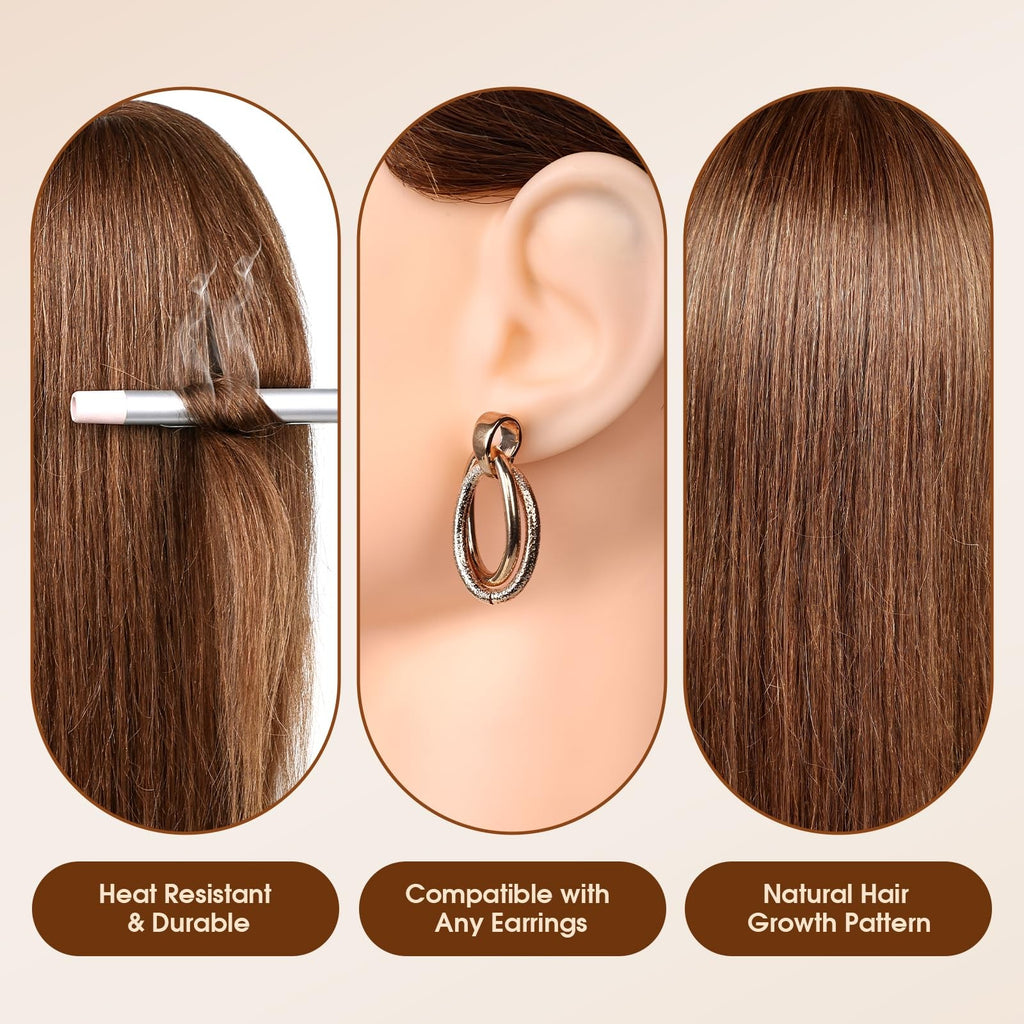 18 Inch Real Human Hair Mannequin Head for Hair Styling Training Kit