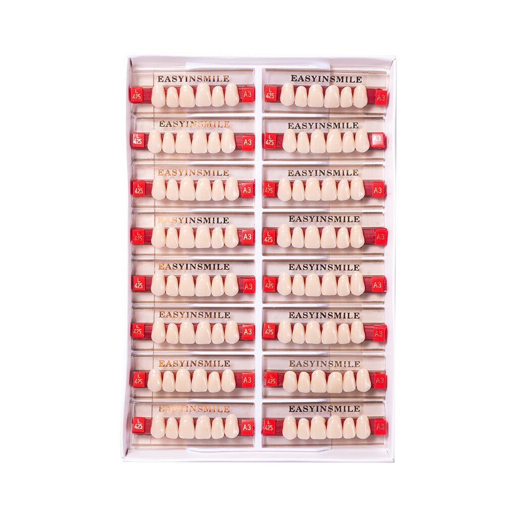 Dental Acrylic Resin Denture Teeth Full Set for Upper & Lower - Shade A1/A2/A3