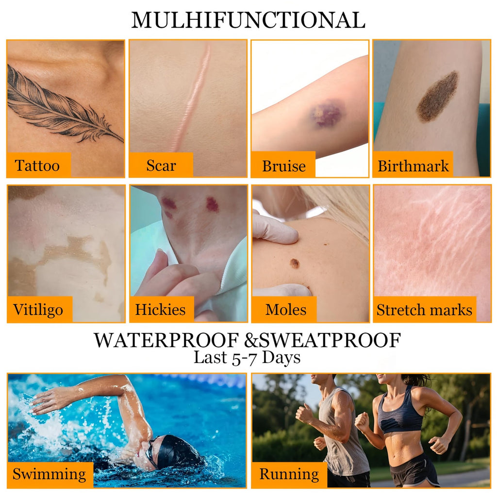 Tattoo Cover Up Patches Waterproof Skin Concealer for Tattoos, Scars & Bruises - 12 Pcs