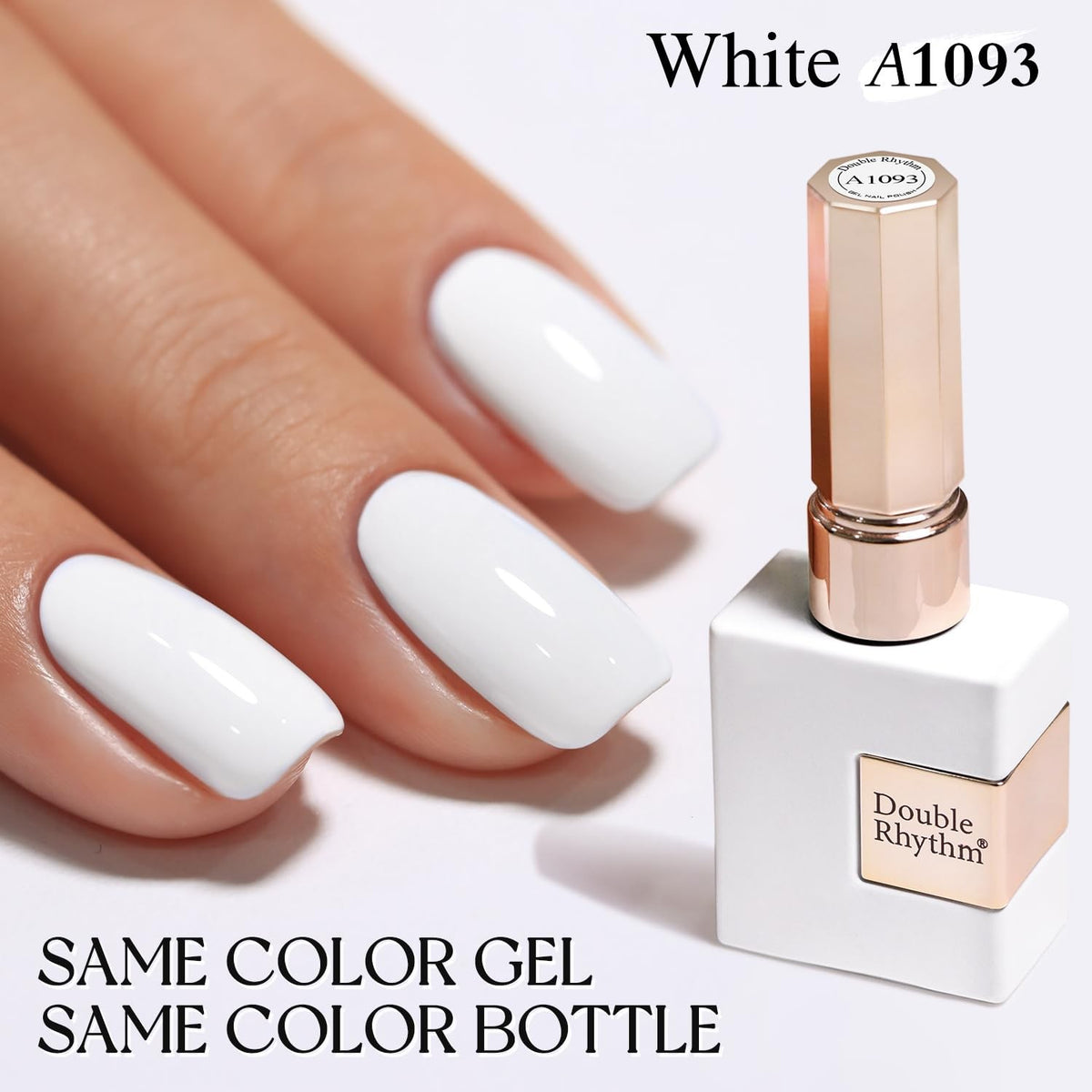 Gel Nail Polish White 15ML Long-Lasting Sheer UV & LED Curing