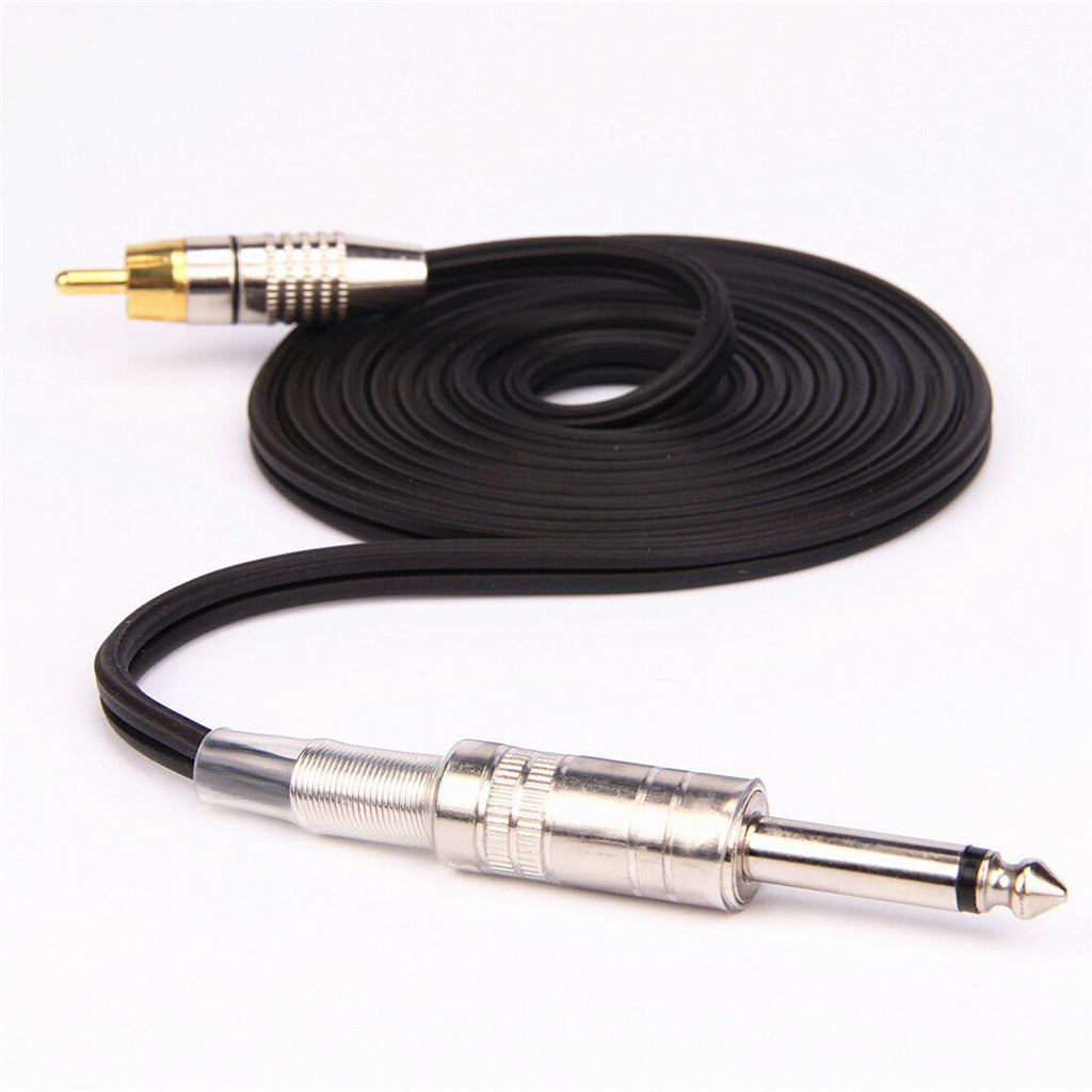 1.8m Silicone RCA Power Cord for Tattoo Machine - Flexible Soft Cable