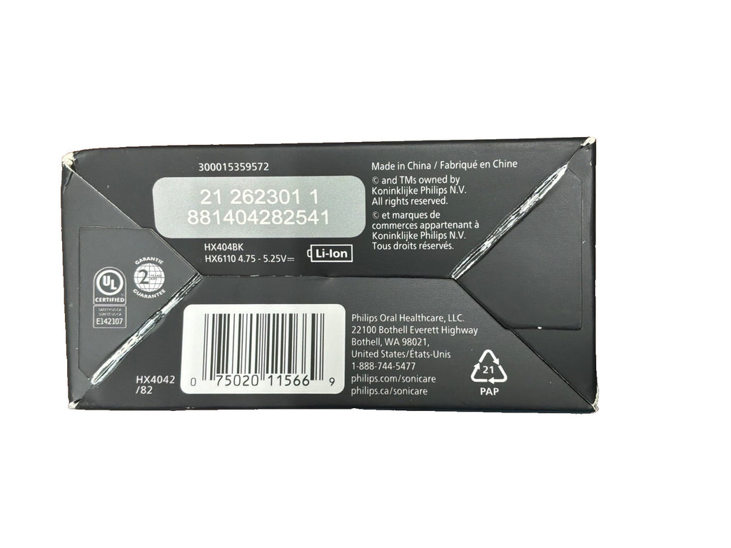 Philips Sonicare HX4042/82 Rechargeable Sonic Electric Toothbrush Black