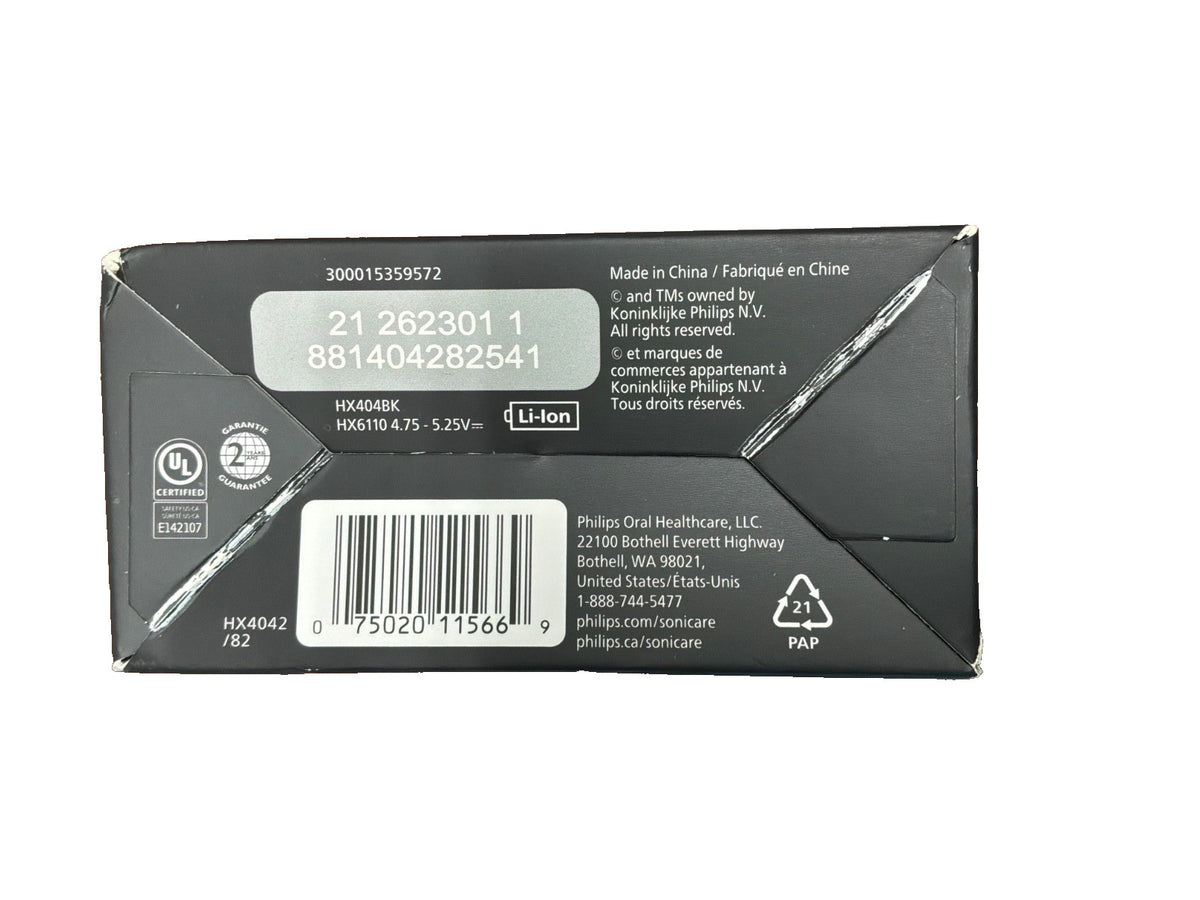 Philips Sonicare HX4042/82 Rechargeable Sonic Electric Toothbrush Black