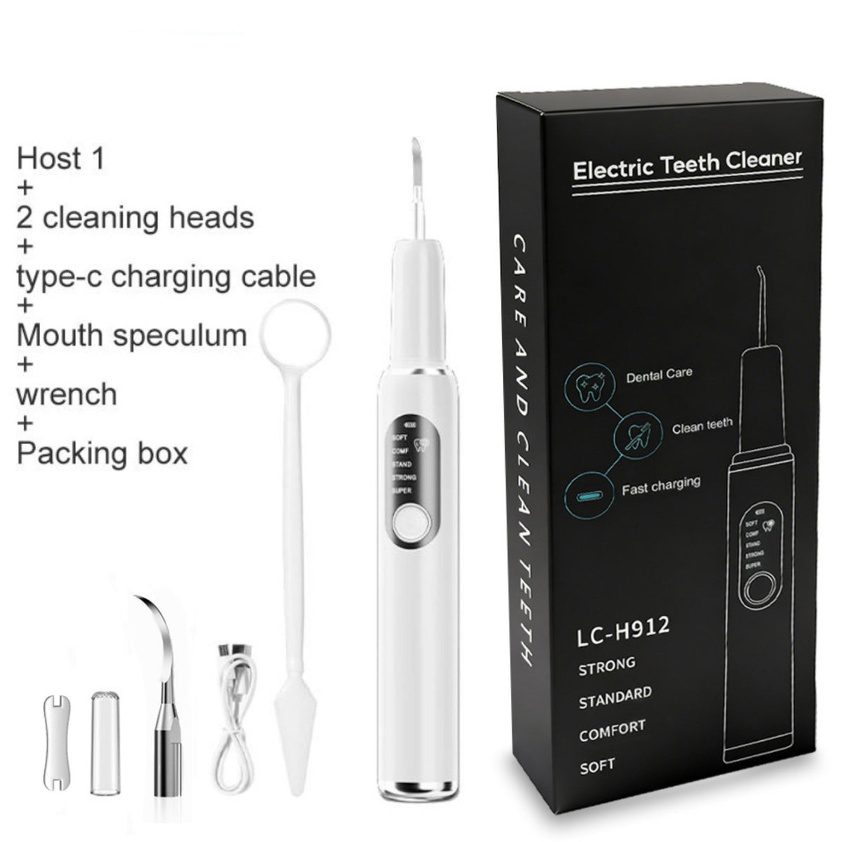 Ultrasonic Electric Tooth Cleaner Tartar & Plaque Remover Dental Scaler Kit