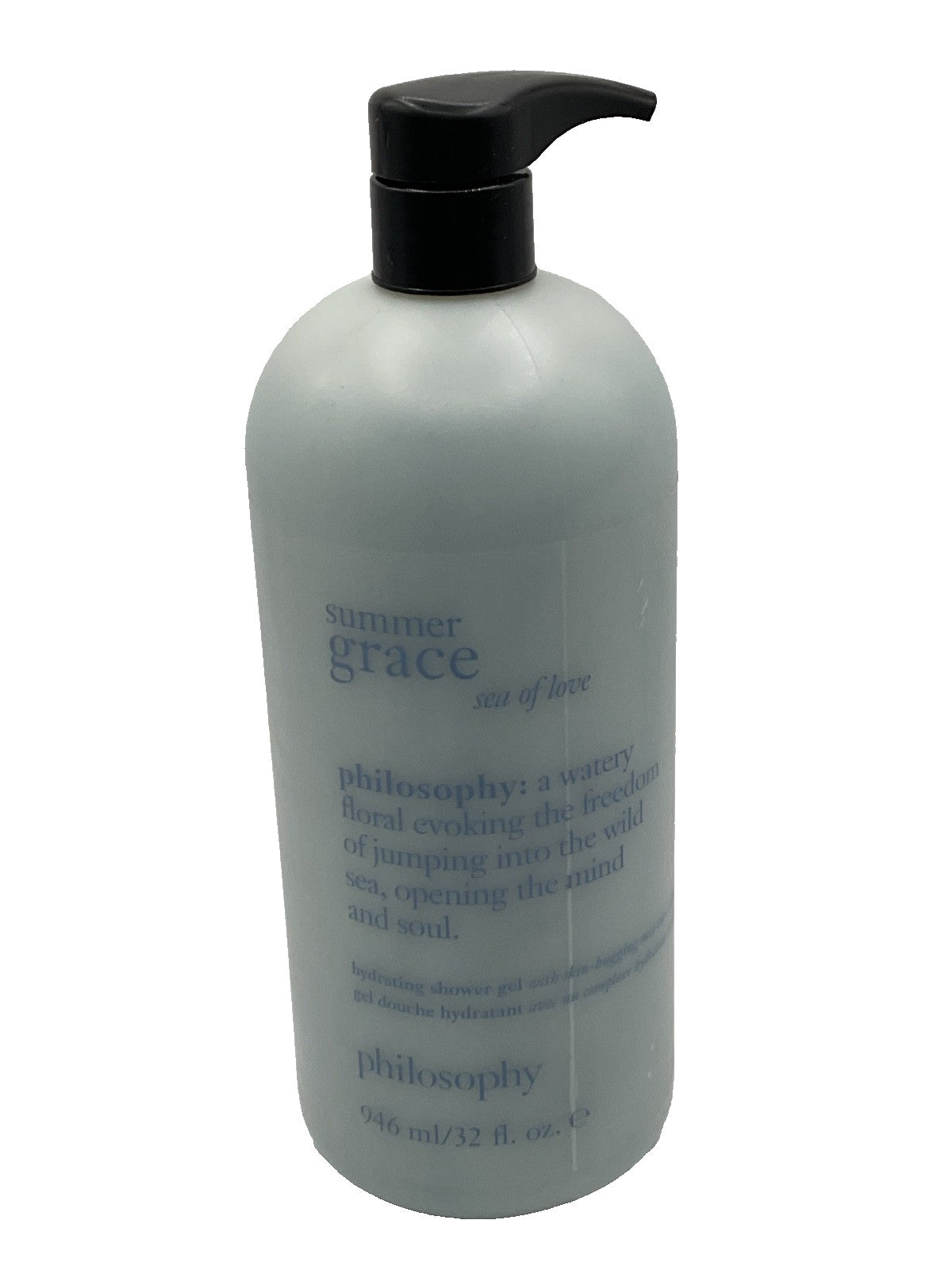 Hydrating Shower Gel 32 oz with Pump - Summer Grace Sea of Love, Blue