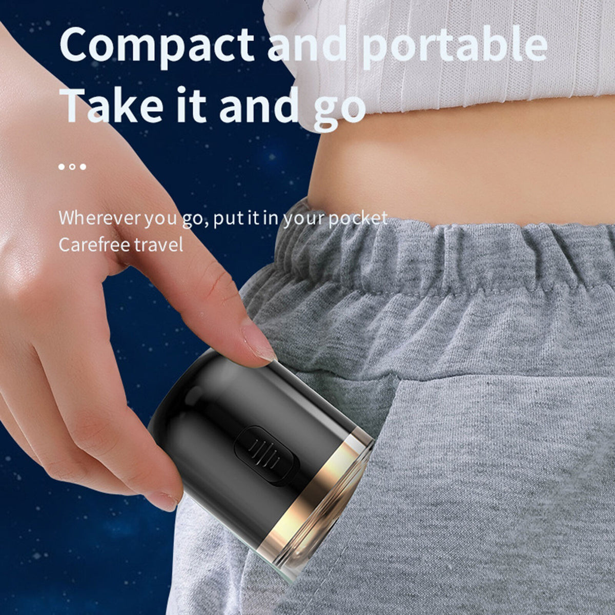 Mini Electric Shaver for Men - Portable Waterproof Razor with Replaceable Heads