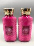 Bath & Body Works Bourbon Strawberry Vanilla Body Lotion Set 2 x 10 fl oz