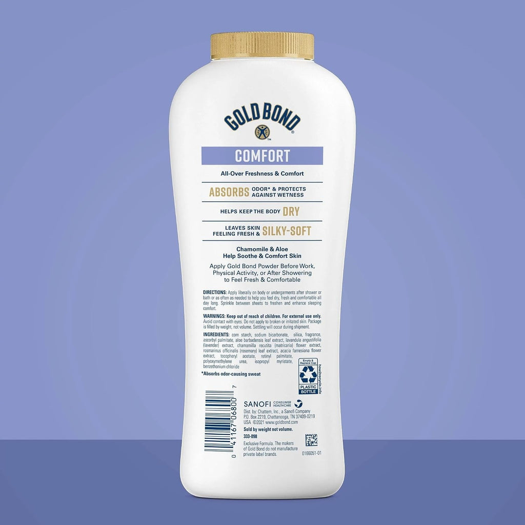 Talc-Free Body Powder with Aloe and Chamomile - 10 oz. for Men & Women