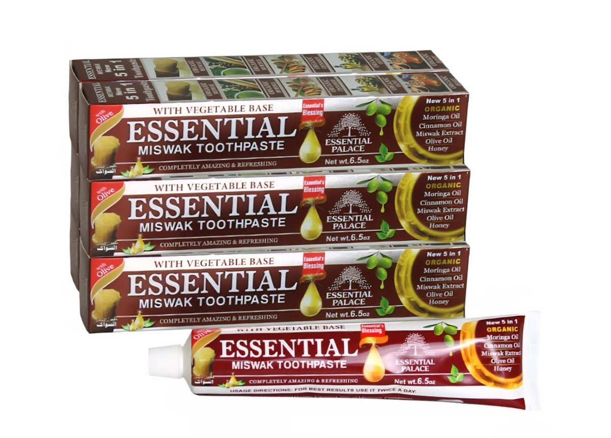 Natural Miswak Toothpaste 5 in 1 Fluoride-Free Oral Care - Essential Palace