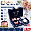 Silicone Denture Cosmetic Teeth Set Upper & Lower for Costume & Photography