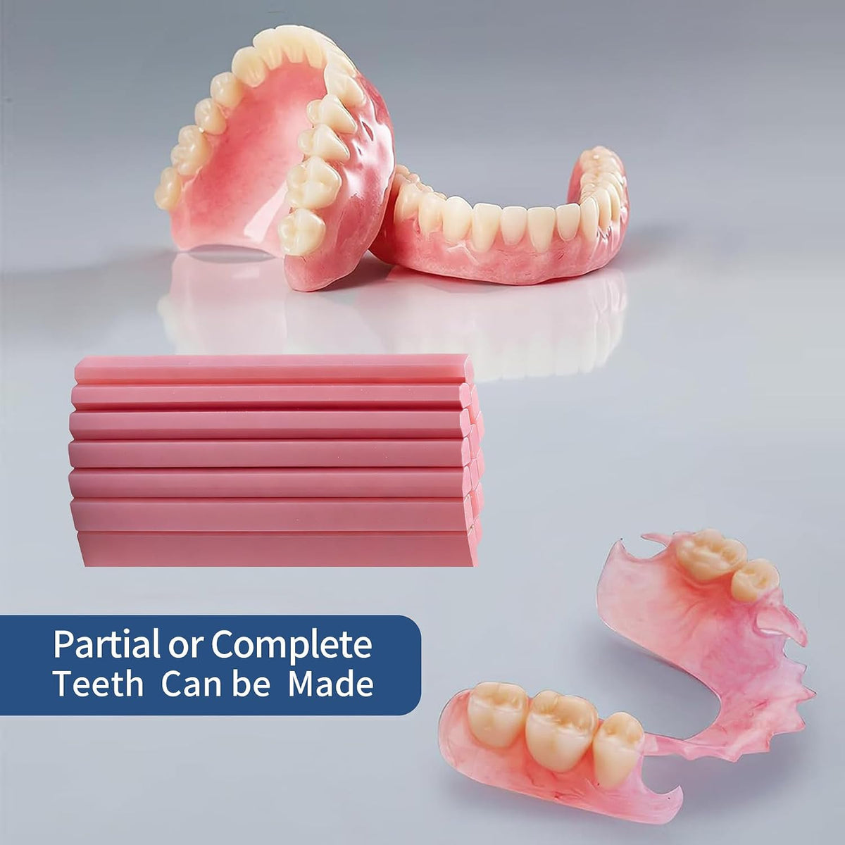 Denture Reline Kit for Full & Partial Dentures - Boil & Fit Rebase Set