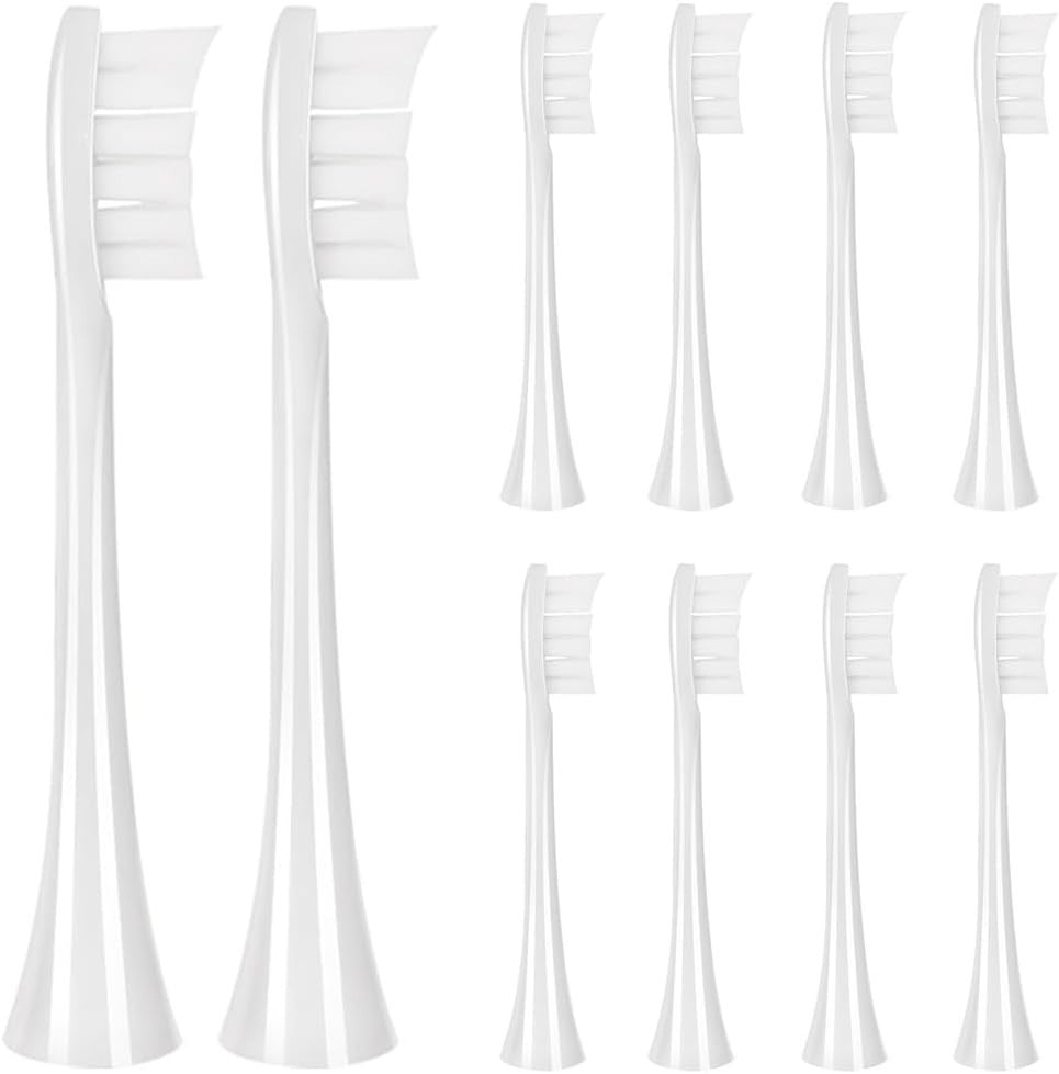 10 Pack Replacement Toothbrush Heads for Boka 2.0 & 3.0 with Charcoal Bristles