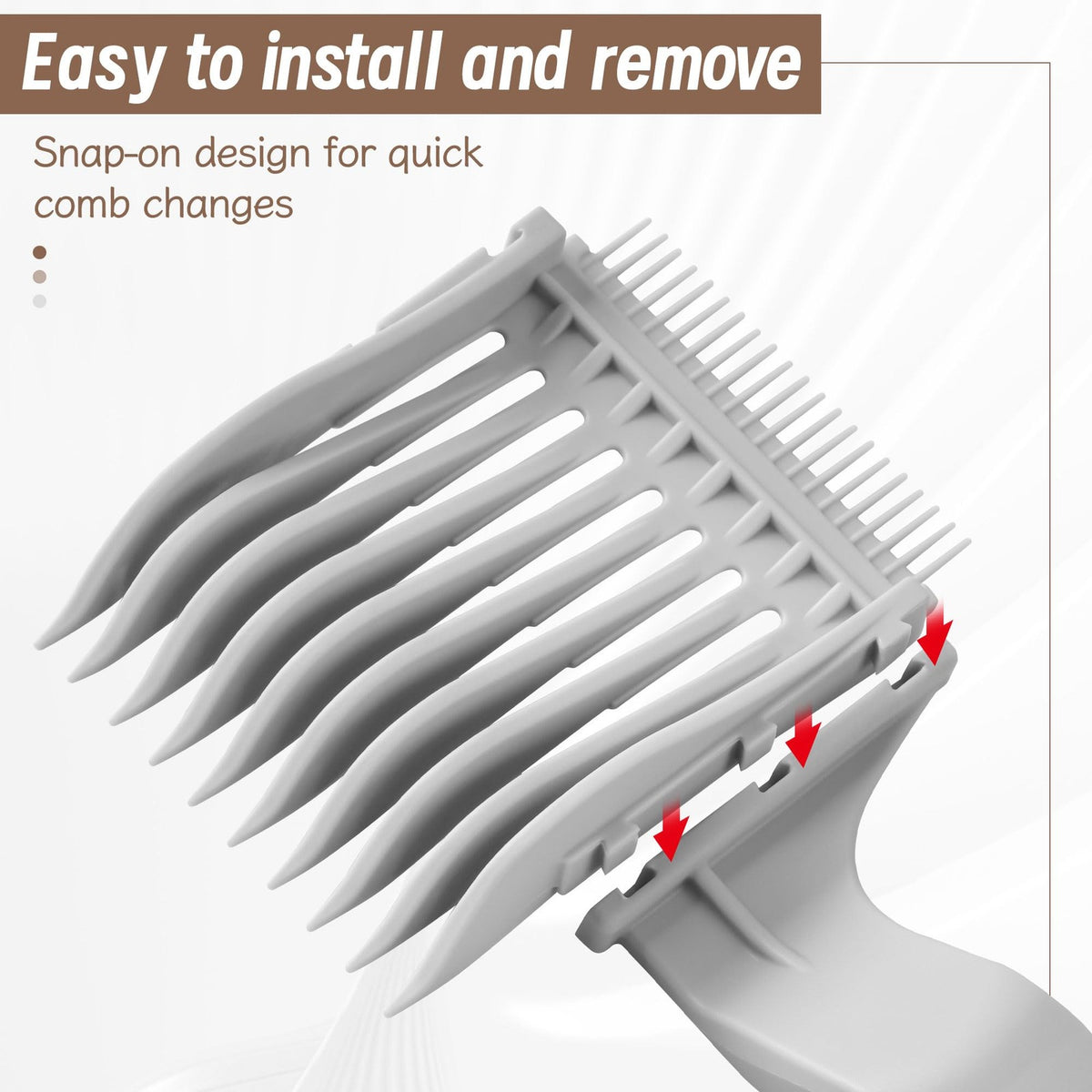 4-in-1 Detachable Hair Comb Set for Fading & Styling - Barber & Home Use