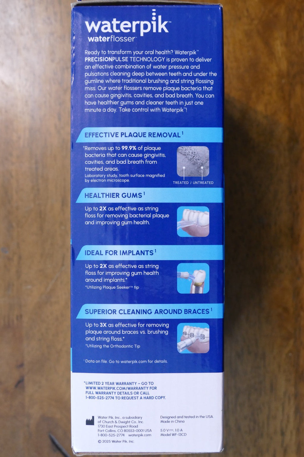 Waterpik Cordless Pearl Rechargeable Portable Water Flosser with 4 Tips