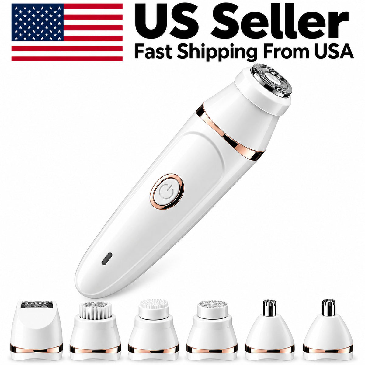 7-in-1 Women's Electric Razor & Dermaplaning Kit for Face & Body
