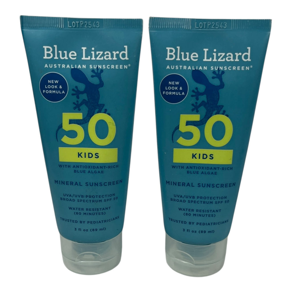 Kids Mineral Sunscreen SPF 50 - 3 fl oz Pack of 2 - Baby Safe Sunblock