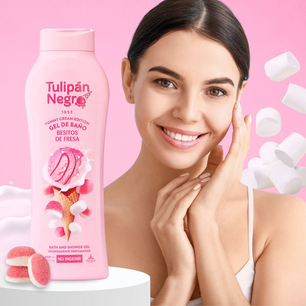 Cream Shower Gel with Sweet Scent - 21.9 Fl Oz - Soft & Refreshing Body Wash