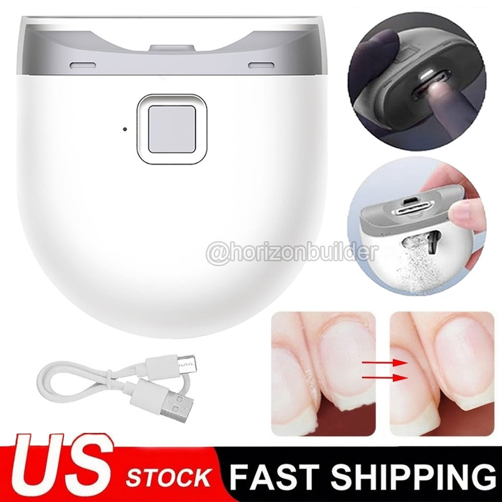 Electric Toe Nail Clippers with LED Light USB Rechargeable Nail Trimmer