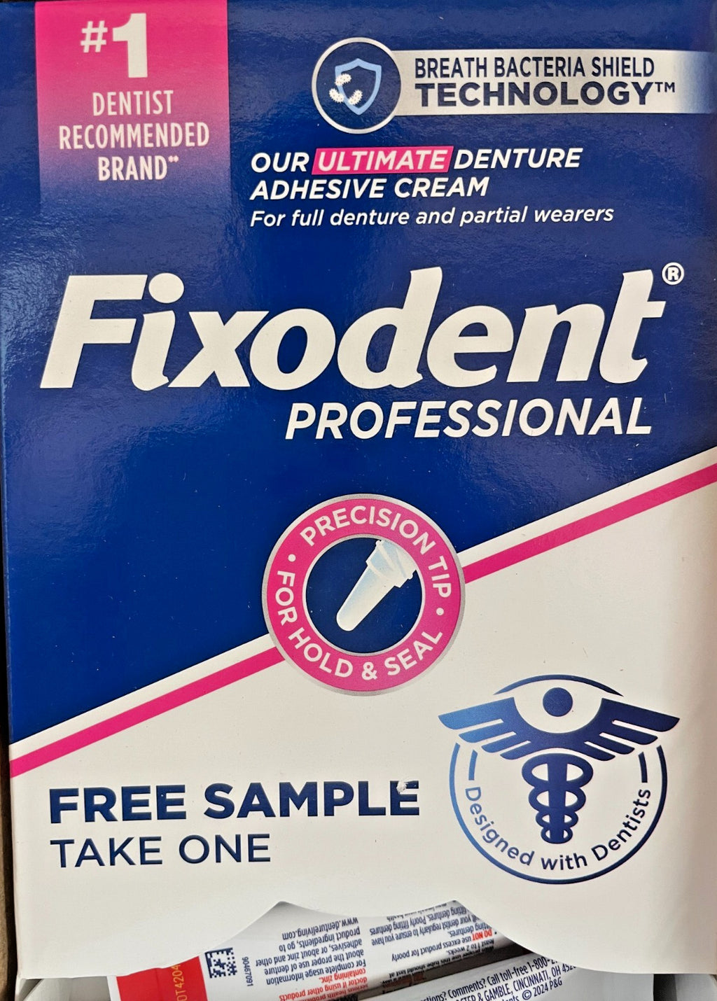 Denture Adhesive Cream 0.35 oz - 50 Tubes Pack for Secure Fit