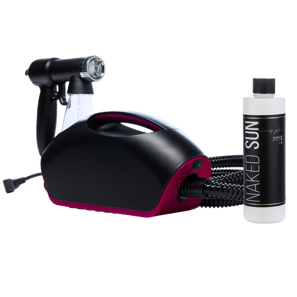 Spray Tan Machine with Violet Rapid Develop Solution | Professional Tanning System