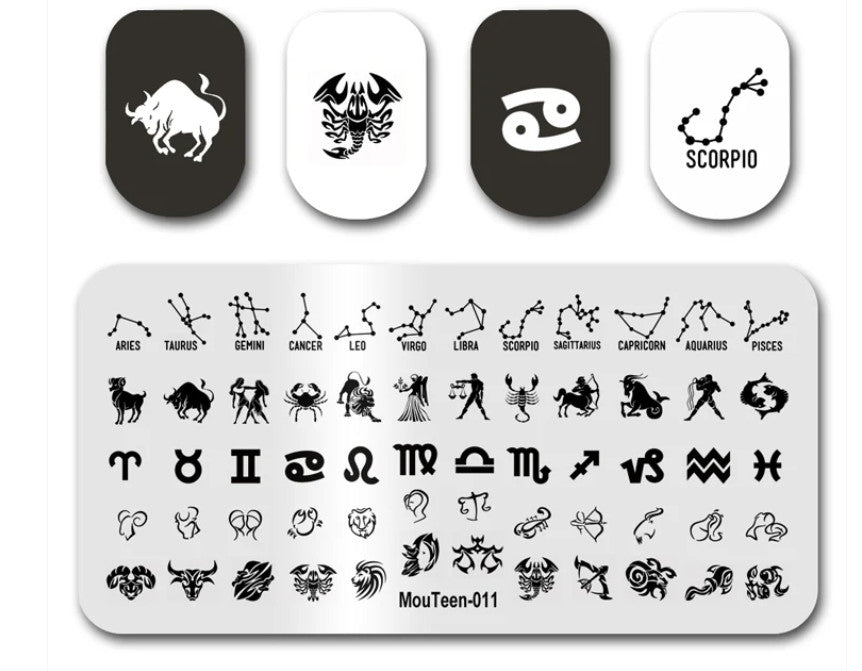 Nail Stamping Plate MT011 Astrology Nail Art Template