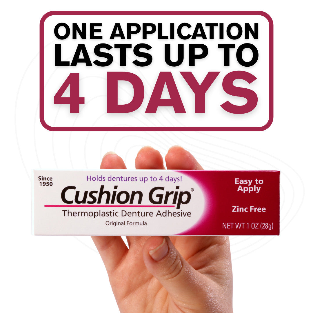 Denture Adhesive Cream - Soft Reliner for Loose Dentures - 2-Pack 1 oz