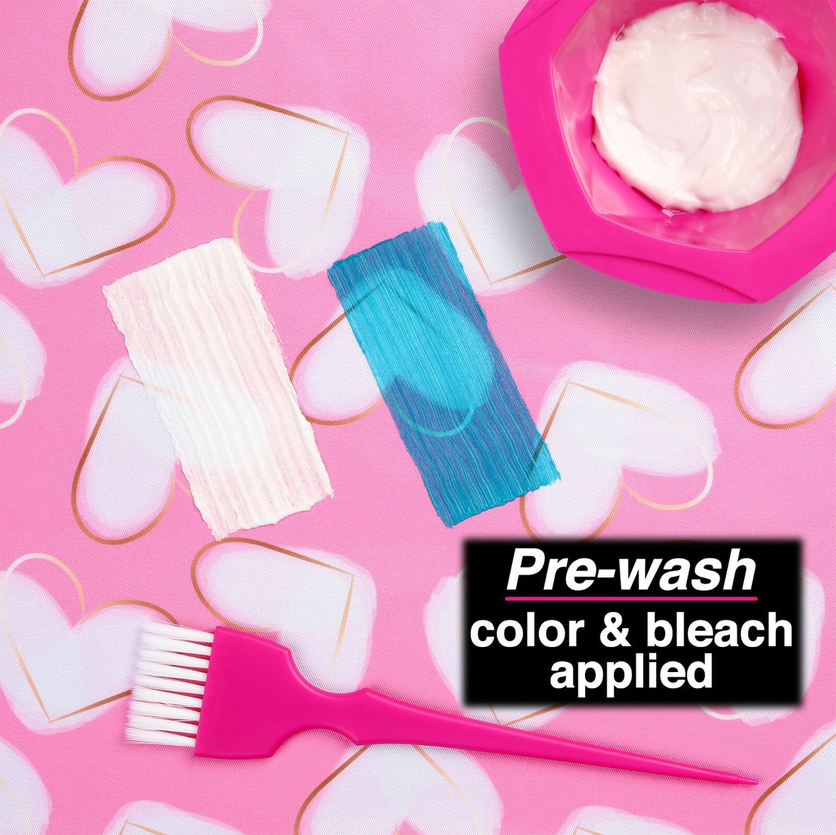 Pink Heart Bib Apron Waterproof Bleach Proof for Hairdressers & Food Service