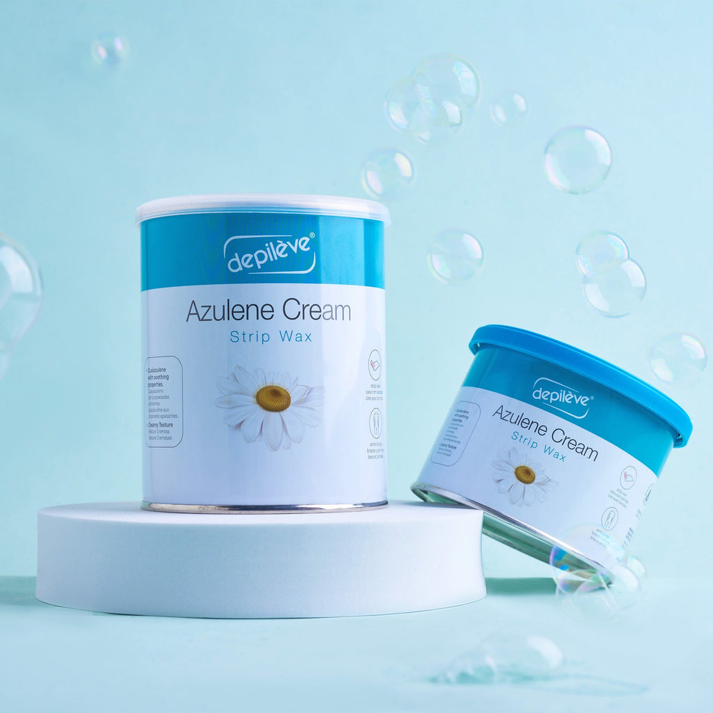 Gentle Azulene Wax for Sensitive Skin - Hair Removal Strips & Cream