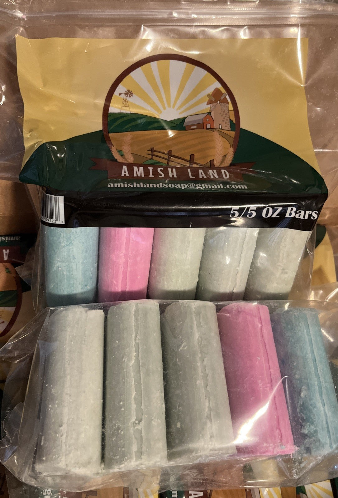 Amish Land Bar Soap 15 Huge 5oz Bars Made in USA - 3 Pack