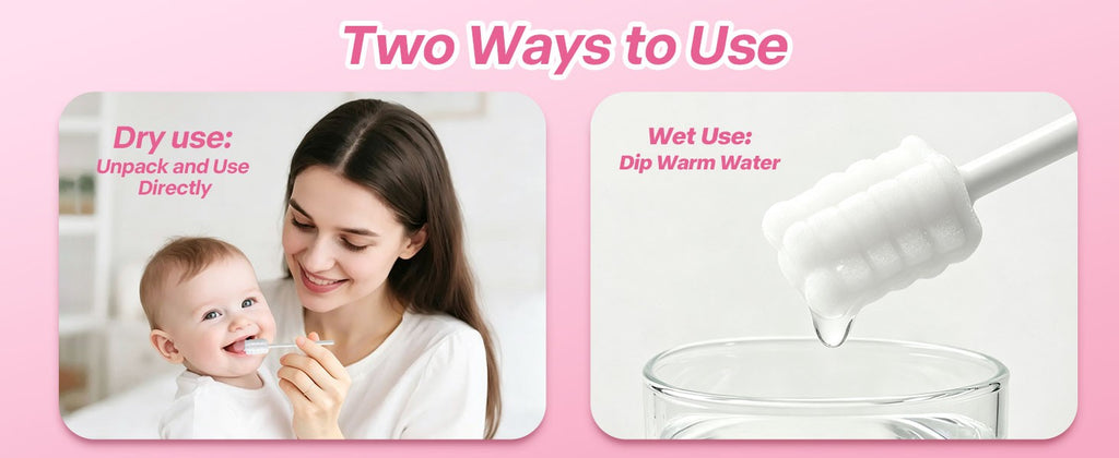 Disposable Baby Toothbrush 100 Pack for Infant Oral Care and Gums