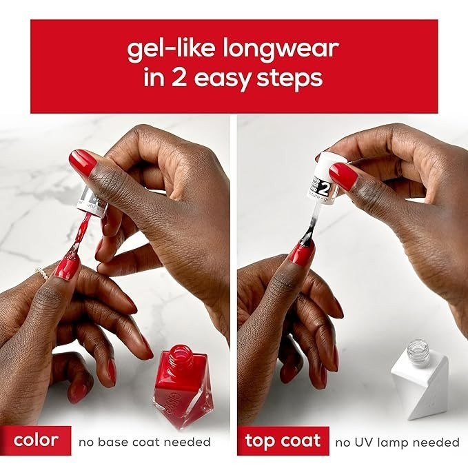 Essie Gel Couture Nail Polish Kit Caviar Bar & Top Coat 0.46 oz Each