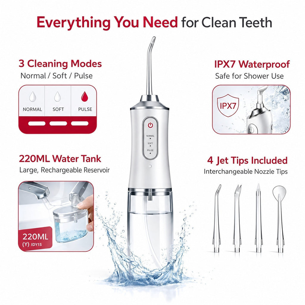 Cordless Water Flosser for Oral Hygiene - Deep Cleaning Tooth and Gum Care