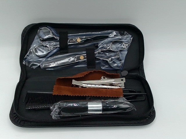 Professional Hair Cutting Scissors Barber Salon Shears with Case - Black