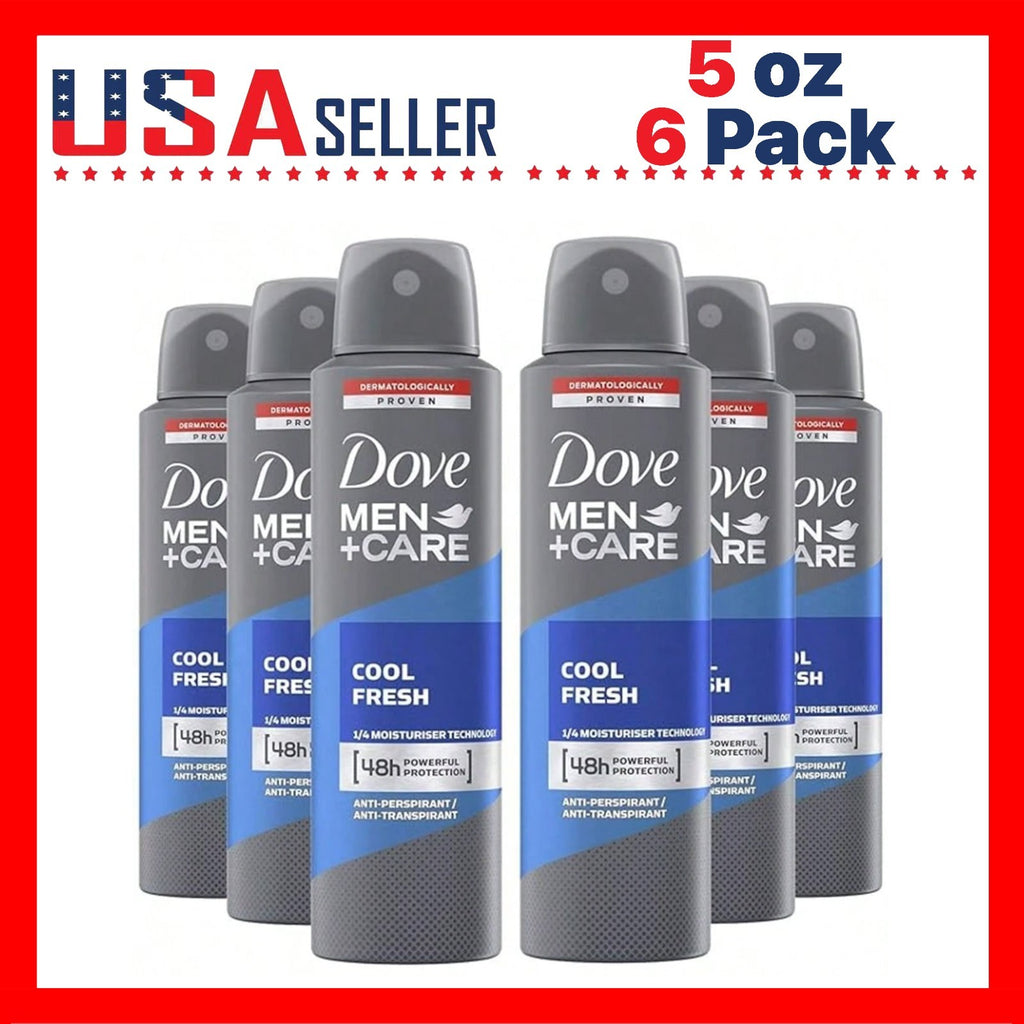 Men's Deodorant Spray 150ml 6-Pack Cool Fresh Eucalyptus Mint Long-Lasting